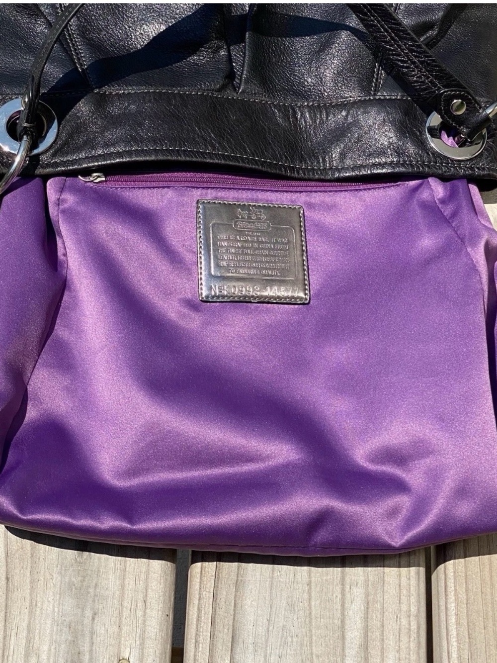 Coach Black Madison MaggieLeather Pleated Shoulder/crossbody bag k0993-14577 - Picture 8 of 14